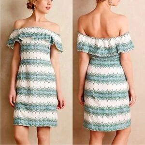 Anthropologie Beetle Beetle Gentiana Garden Off the Shoulder Dress M